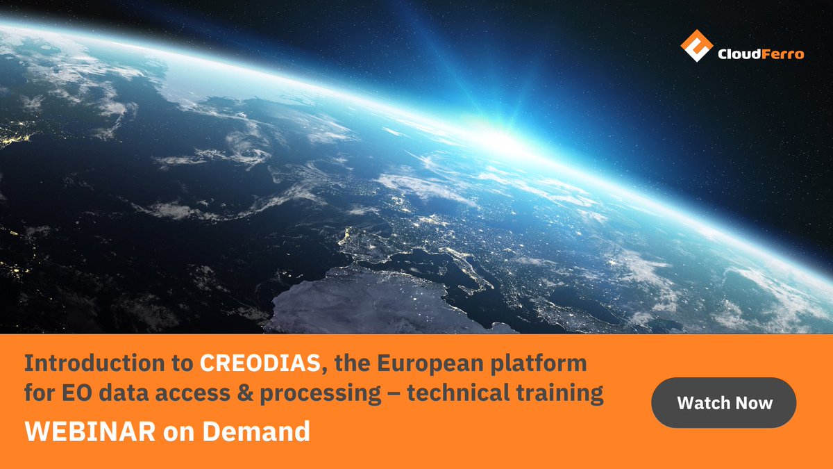 🌍 Learn how to use #CREODIAS, the European platform for EO data access &amp; processing, and take advantage of its full potential. Watch our free on-demand webinar: youtu.be/BRrfEy3wMyU <a href="/CopernicusEU/">Copernicus EU</a> <a href="/CloudFerro/">CloudFerro S.A.</a>