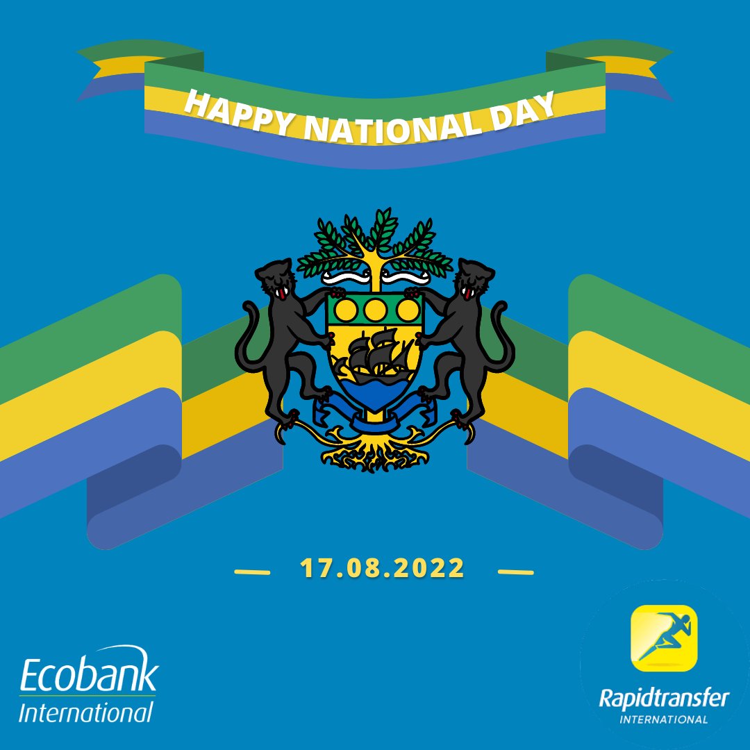 Rapidtransfer_I's tweet photo. Happy Independence Day #Gabon !
Et pour rappel, profitez toujours de cinq transactions gratuites vers le continent grâce au code #Summer22 ! (du 1er au 31/08) 🎉🌍
#ecobank #summer #travel #moneytransfer #Rapidtransfer #senegal #mali #africa #afrique #Gabon https://t.co/zHS0wbW0hK