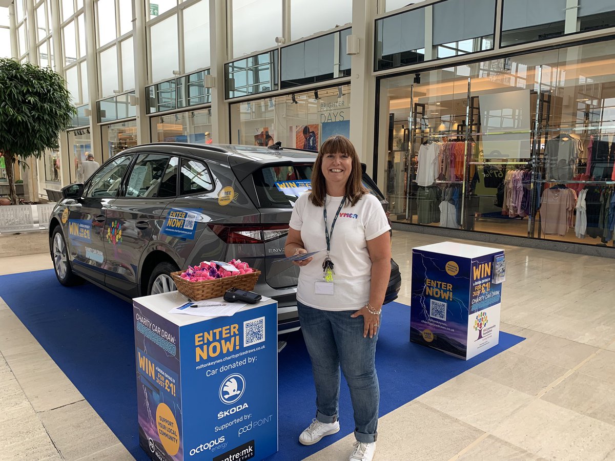 MKYMCA's tweet photo. Selling tickets for the Milton Keynes Community Foundation Car Draw today - come and see us for your chance to win a car for £1! #MKYMCA https://t.co/EBjNkH9GoT