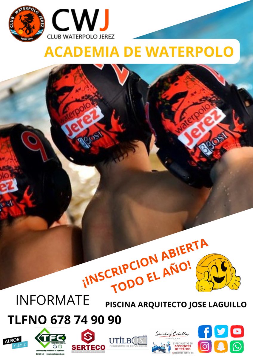 wpjerezoficial's tweet photo. Tu puedes !!! Si no lo intentas, no lo conseguirás 💪💪. Vente con nosotros, con los #naranajamecanica 🍊🍊 #waterpolo 100%
🤽♀️🤽🤽♂️ Empezamos el 5 de Septiembre!!!
Llámanos 678 74 90 90
@TECNOFIBRAS
#Sertecosl
#sanchezceballosabogados
#utilbox
#Alborcadiz https://t.co/KQ2CAUGW95