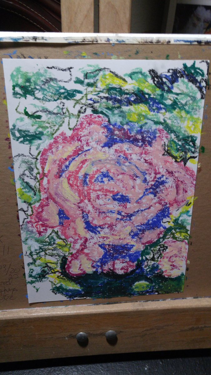 ReneWes47393430's tweet image. #oilpastel 
#sharingprogress 
#LoreneofLittleRock 
2 #allmybeautifulpeople 💗❤❤💜💜💃🌹