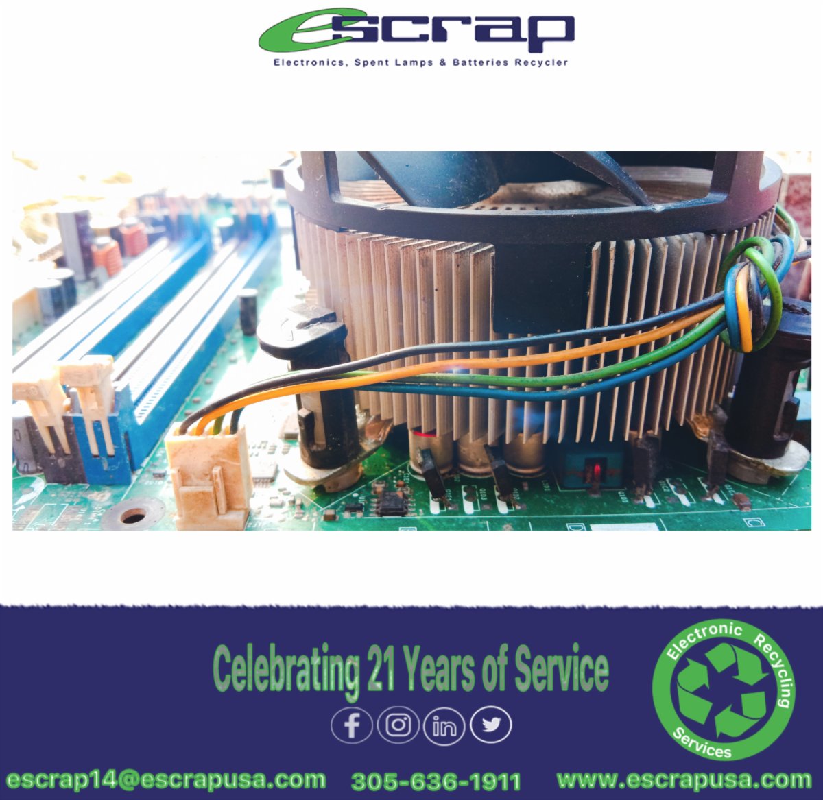 E_Scrap's tweet photo. You would be surprised of what's in the every day components that make life easier!
π»π½πΉπΊπ π±πΉβοΈππ΄π β»β»β»β»β»β»β»β»β»β»β»
#escrap #ewaste #escrapmiami #ewasterecycling #recycling #savetheplanet #reuse #reusereducerecycle #recycleMiami #miami #erecyclingsoflo #recycle https://t.co/sWkTK4OGam
