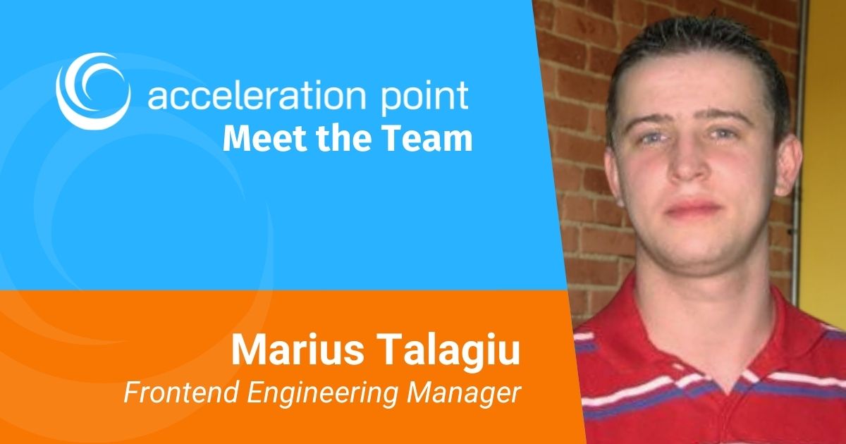 accel_point's tweet photo. Marius Talagiu joined the Acceleration Point technology solutions team as a Front End Engineering Manager. We're thrilled to have him aboard! Welcome to the team! 

#AccelerationPoint #GrowingTeam #APteam https://t.co/sC31VoZlOC
