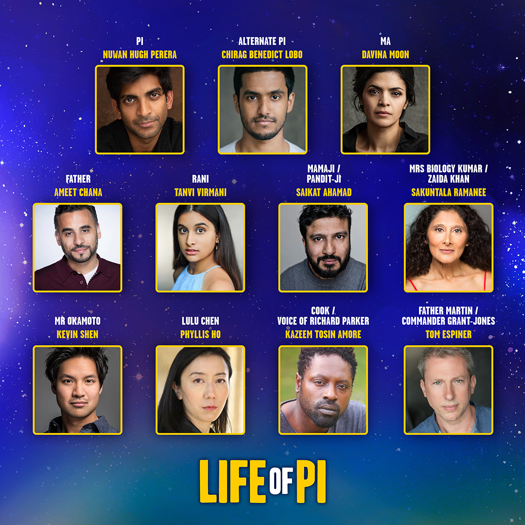 LifeofPiUK's tweet photo. Get swept away with our BRAND NEW 2022/23 cast! Join us at Wyndham's Theatre for our final 5 months. Book now at https://t.co/rjsfQzewY3. #LifeOfPiWestEnd https://t.co/AkwPse2ctr