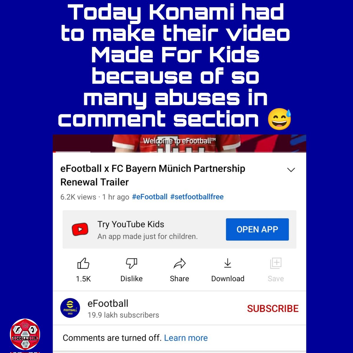 LSoccerworld's tweet photo. Konami Things @play_eFootball 🤦🤦🤦

#efootball22 
#efootball 
#efootball22mobile 
#konamipes https://t.co/pYnjUimXlb