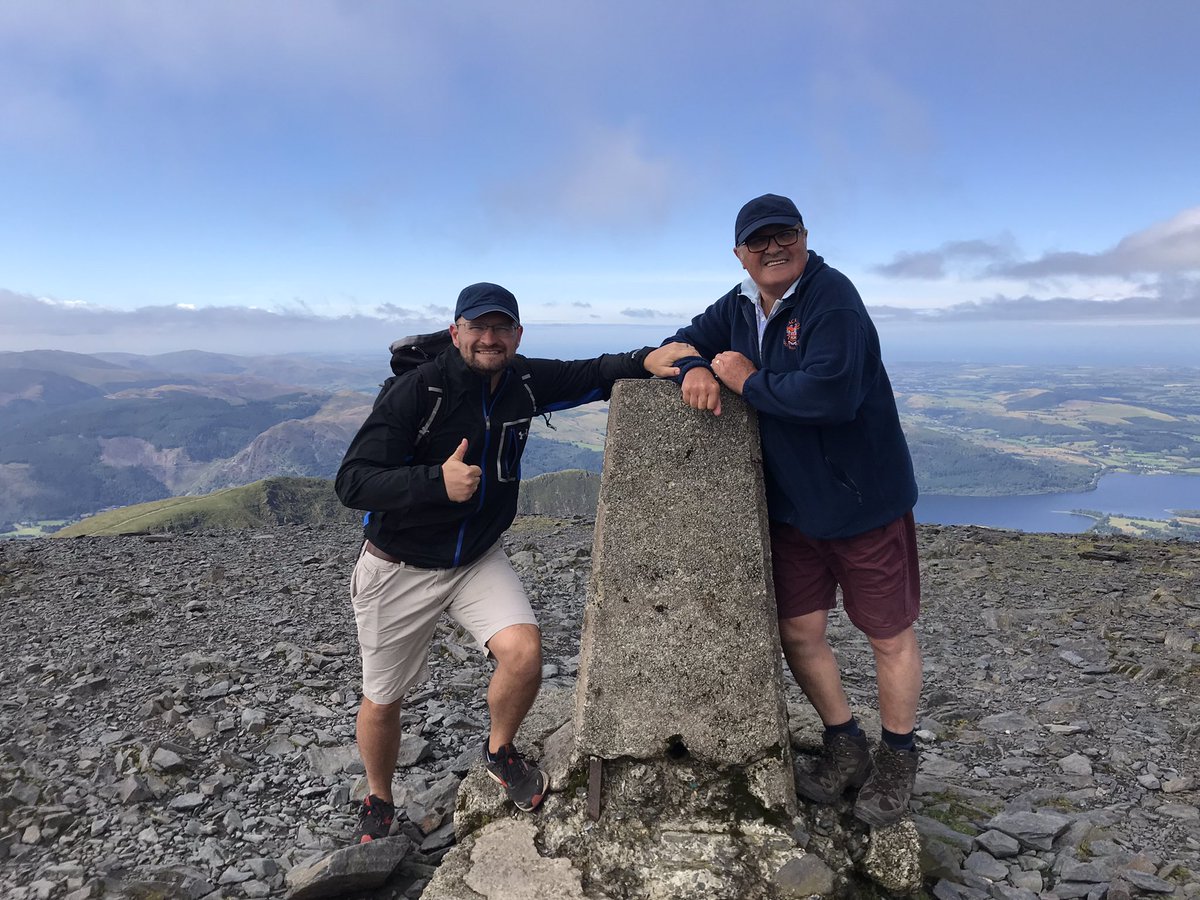 On top of the world. #BlackpoolFC v #QPR Great views from #Skiddaw today in the Lake District 3rd highest in England. Me a Blackpool fan with Son in law who is a QPR fan. #UTMP 0-1 🍊<a href="/sylviacleaver/">sylviacleaver</a> @fielding_tam <a href="/csbol01/">Christine Seddon</a>