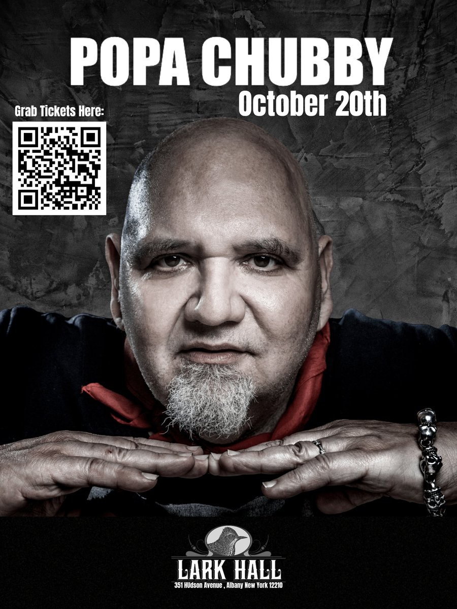 Popa Chubby comes to Lark Hall October 20th! Tickets for this event are on sale now!! 

eventbrite.com/e/popa-chubby-…

#larkhallalbany #larkhall #albanyny #popachubby