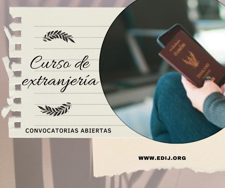 NUEVA CONVOCATORIA
No pierdas la oportunidad de formarte con el curso más completo en materia de extranjería, con los mejores profesionales.
visita nuestra web edij.org o llámenos al 915482699