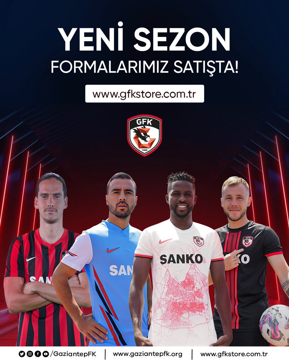GfkStore's tweet photo. 🔴⚫️ YENİ SEZON FORMALARIMIZ SATIŞTA! 

Hemen satın almak için 👉 https://t.co/OrRcVO26xs

📍 Sanko Park Alışveriş Merkezi | GFK STORE https://t.co/RX79m0zWJt