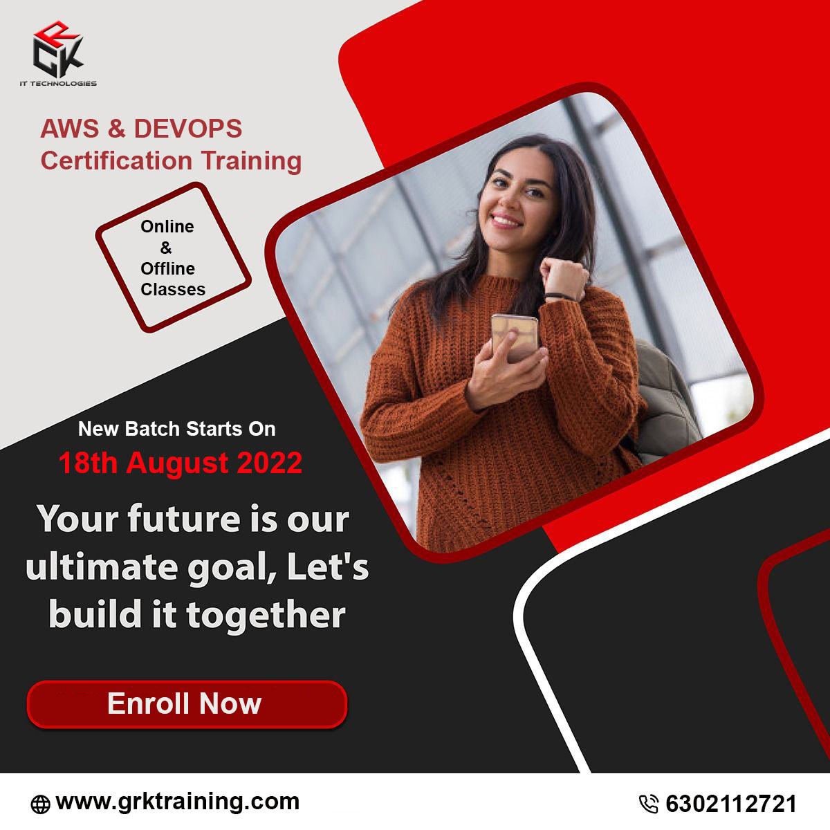 GrkTrainings's tweet photo. Best AWS DevOps Training in Bangalore is designed by industry specialists to help you improve your expertise in AWS and DevOps.  #certificationcourse #realtimetraining #awscertification #awsdevops 
 +91 63021 12721
 https://t.co/LB5ksIQtga https://t.co/z2NFL2DxKI