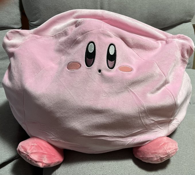 カービィのおおきなふわふわクッションに綿入れビフォーアフター。\でけえ/ 