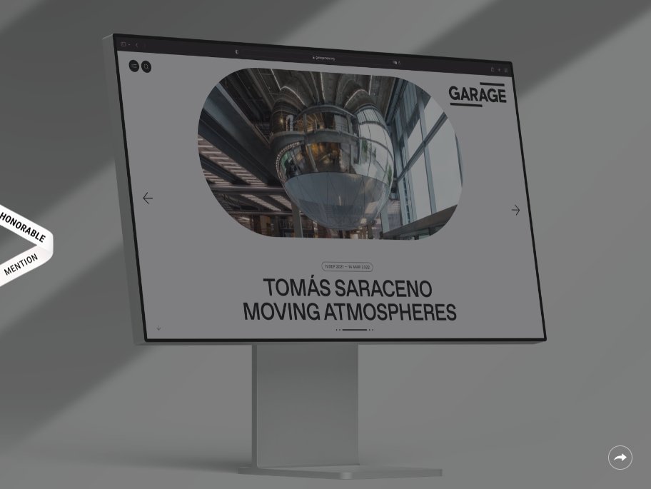 Our project for <a href="/garage_mca/">Garage</a> has got a honorable mention at <a href="/awwwards/">awwwards.</a>