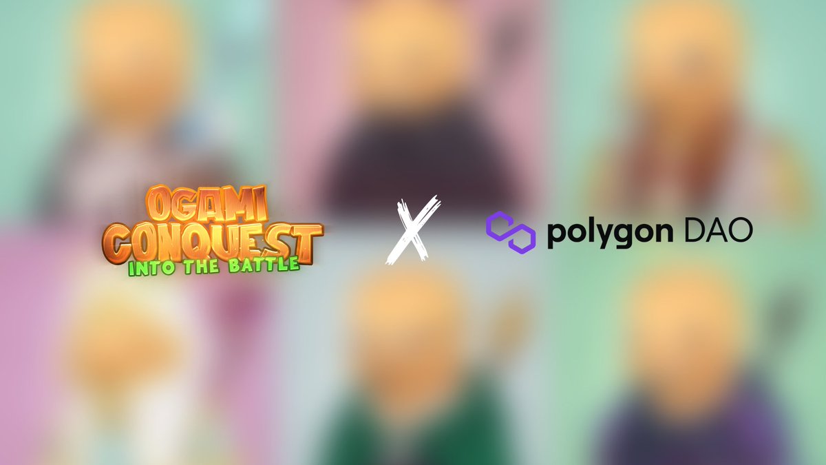 OgamiConquest's tweet photo. We're happy to announce that @OgamiConquest is an official grantee of @0xPolygonDAO's July Village grant. 

We're extremely humbled to have the support of @0xPolygonDAO. https://t.co/XlUUq8iuuz