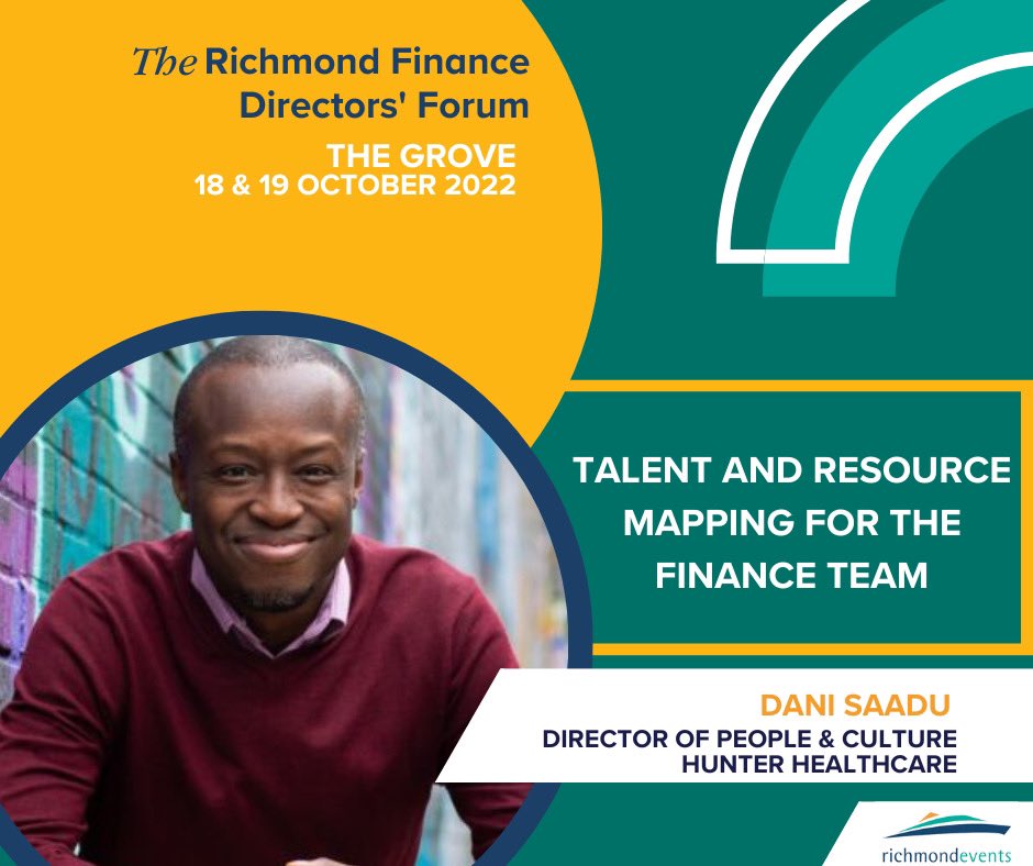 We are thrilled to announce our Breakout Group speaker at October’s <a href="/TheFDForum/">The Richmond Finance Directors' Forum</a> – Dani Saadu.

We invite senior finance professionals to attend the forum – please request a complimentary invitation by contacting Georgia at gbrown@richmondevents.com

#FDForum
