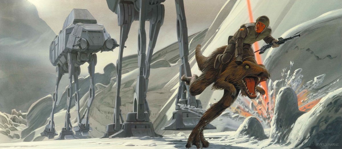 conceptartsw's tweet photo. Star Wars: The Empire Strikes Back concept art by Ralph McQuarrie https://t.co/twToYpDRuE