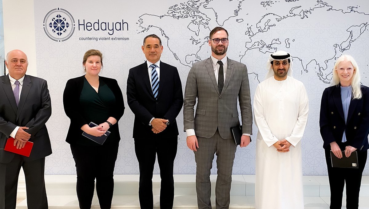 Hedayah_CVE's tweet photo. #Hedayah welcomes @NZinUAE to discuss elevating partnerships, international cooperation to counter radical far right ideology &amp; the importance of research in understanding indoctrination methods of radical and terrorist groups.

For more on the ISIS Files: https://t.co/V6hl8OV8GM https://t.co/BpXwu8b49c
