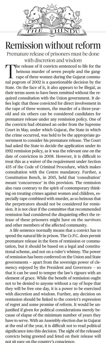 deepaks_04's tweet photo. #BilkisBanoCase 2002
Is this called an justice? Now India is not enough powerful to deal with rape convicts and murderers....
Courtesy: The Hindu https://t.co/fsDZ3iprIF