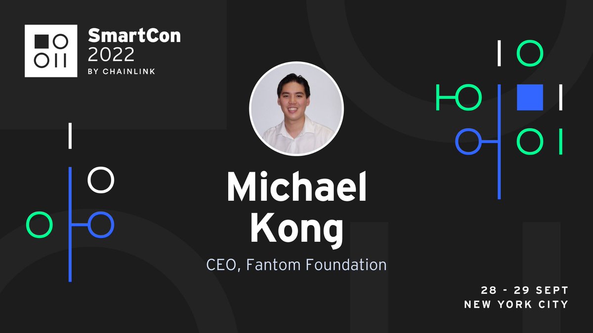 As an exclusive #Chainlink event, #SmartCon 2022 gives an all-in-one look  into the #Web3 ecosystem like no other. Get the inside track from industry  pioneers like @FantomFDN CEO @michaelfkong by purchasing a