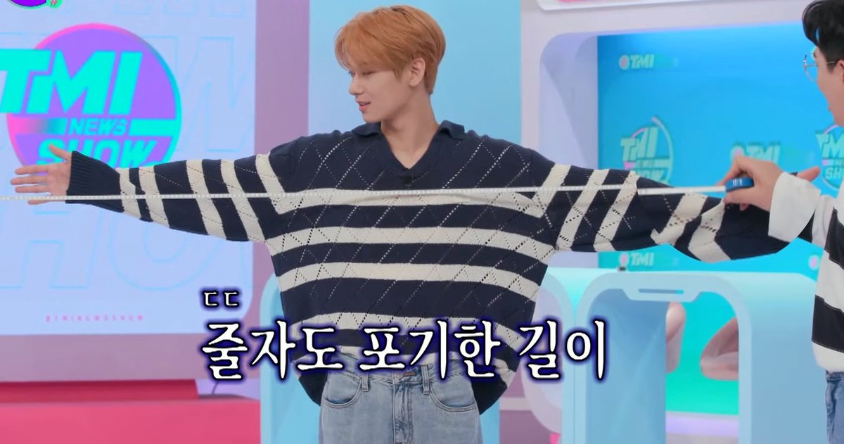 juyeonleepics's tweet photo. They couldn't measure Juyeon's wingspan/ arm length because the measuring tape wasn't long enough... https://t.co/QtgomVk73E