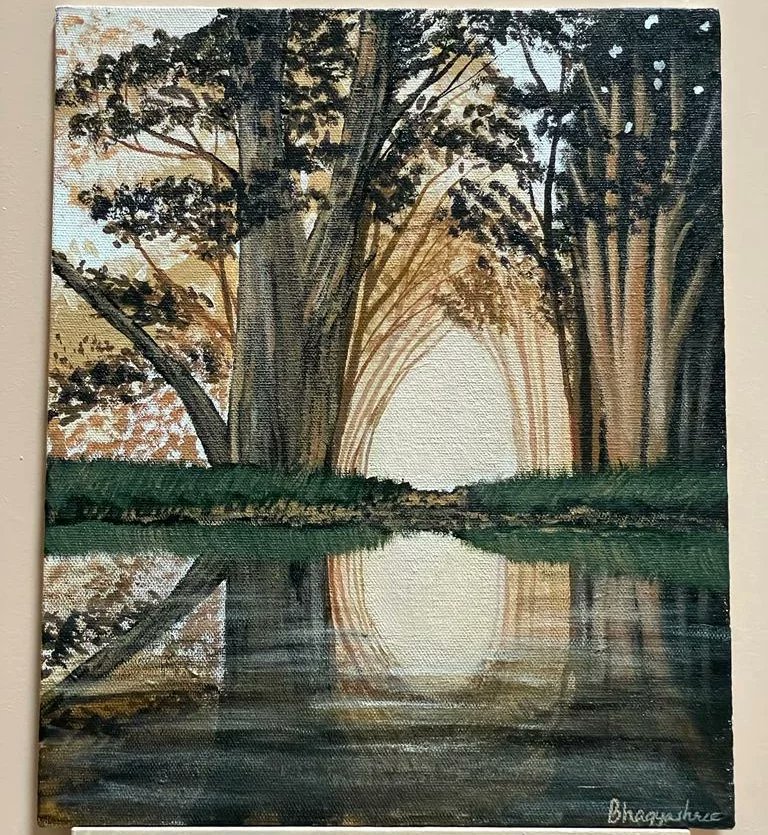 BTalware's tweet photo. Reflection of a warm landscape #acrylicpainting #ArtistOnTwitter #art #Artist #painting https://t.co/mAwwoKLMkZ