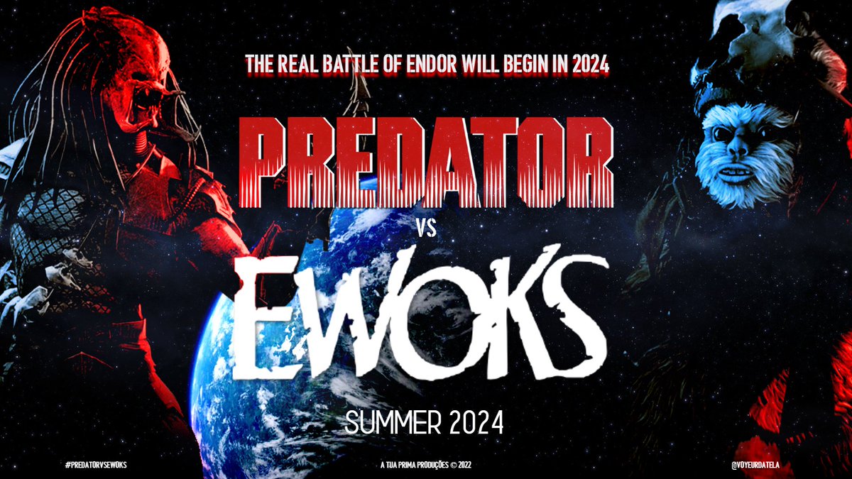 voyeurdatela's tweet photo. Este eu pagava para ver... #predatorvsewoks #predator #ewoks #ewok #atuaprimaproducoes https://t.co/z6wM9FNif8