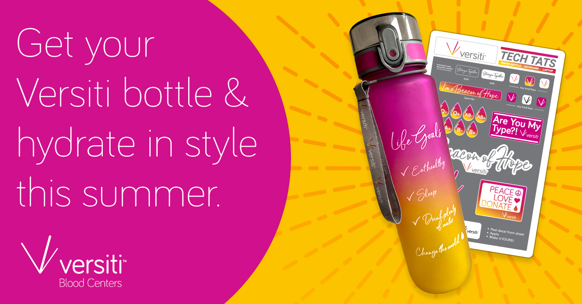 Giving blood saves lives –your blood donation stays right in our community to help hospital patients.

Versiti Blood Center will be in Brownsburg on August 18 from 1-5 PM. donate.indiana.versiti.org/donor/schedule…

Donate and receive a Versiti water bottle and sticker sheet, while supplies last.