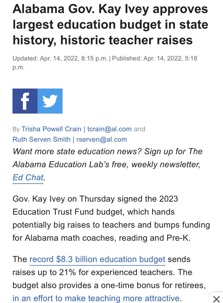 Here’s your regular reminder that southern states run by Republican legislatures *can* pass meaningful raises for educators which value experience and long term commitment to teaching.  

COME ON NORTH CAROLINA!!!

#nced #ncpol #pepsc #ExperienceMatters4NC