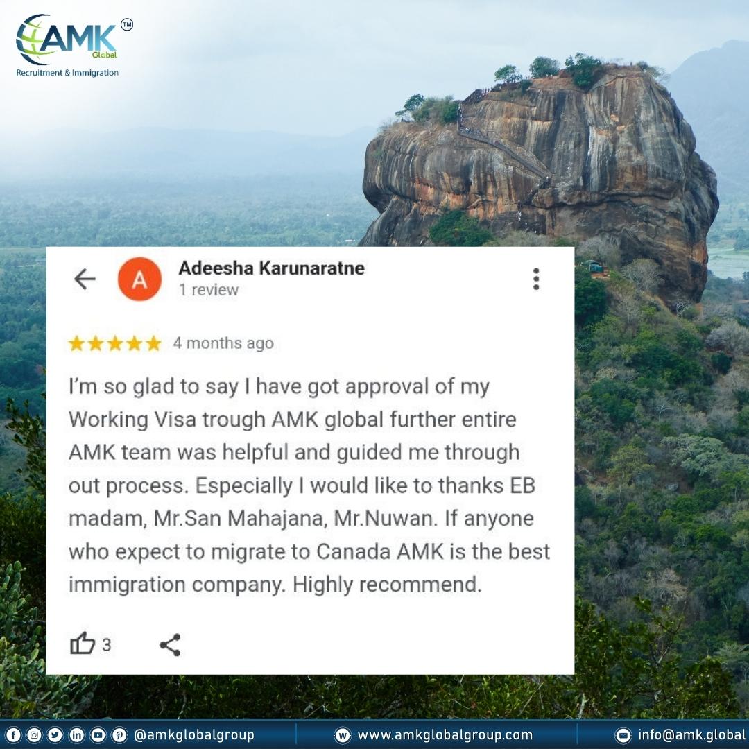 amkglobalgroup's tweet photo. Nothing is more satisfying than getting reviews from our happy clients! โค๏ธ
๐Drop in your queries at info@amk.global
#amkglobalgroup #sanmahajan #regulatedimmigration #feedbackcustomer #happycustomer #hiringcooks #hiringchefs #FiveStarReview #GoogleReviews
#candajobs #canadavisa https://t.co/NcX2ef2bMO