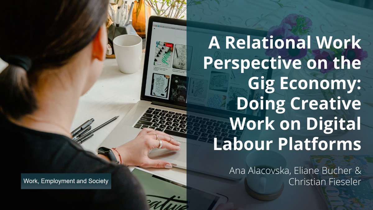 "This article examines how creative workers perform relational work as a means of attenuating labour commodification, precarity, and algorithmic normativity" ~ Ana Alacovska, Eliane Bucher &amp; Christian Fieseler

ow.ly/2w0v50Kh9bh

<a href="/eli_bucher_/">Eliane Bucher</a> <a href="/BI_NCIS/">Nordic Centre IntSoc</a> <a href="/HandelshoyskBI/">Handelshøyskolen BI</a>