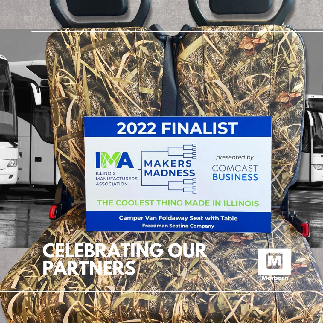 morbern_textile's tweet photo. Name one of the coolest things in Illinois. According to the Illinois Manufacturing Association, it’s Freedman Seating’s Camper Van Foldaway Seat with Table. Upholstered in Morbern’s Hidden Creek vinyl upholstery. #Morbern #VinylUpholstery #CoatedFabrics #FreedmanSeating https://t.co/YswCtoENB7