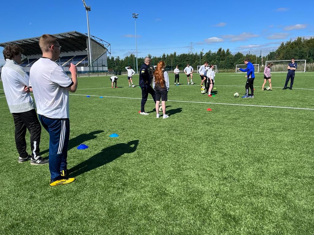 MFCTrust's tweet photo. Our @CashBackScot Off the Bench participants are completing their @ScottishFA 1.1 coaching award at @falkirkfcf today. The course has been very successful with a new cohort starting in 4 weeks. https://t.co/E1ELWTlGJk