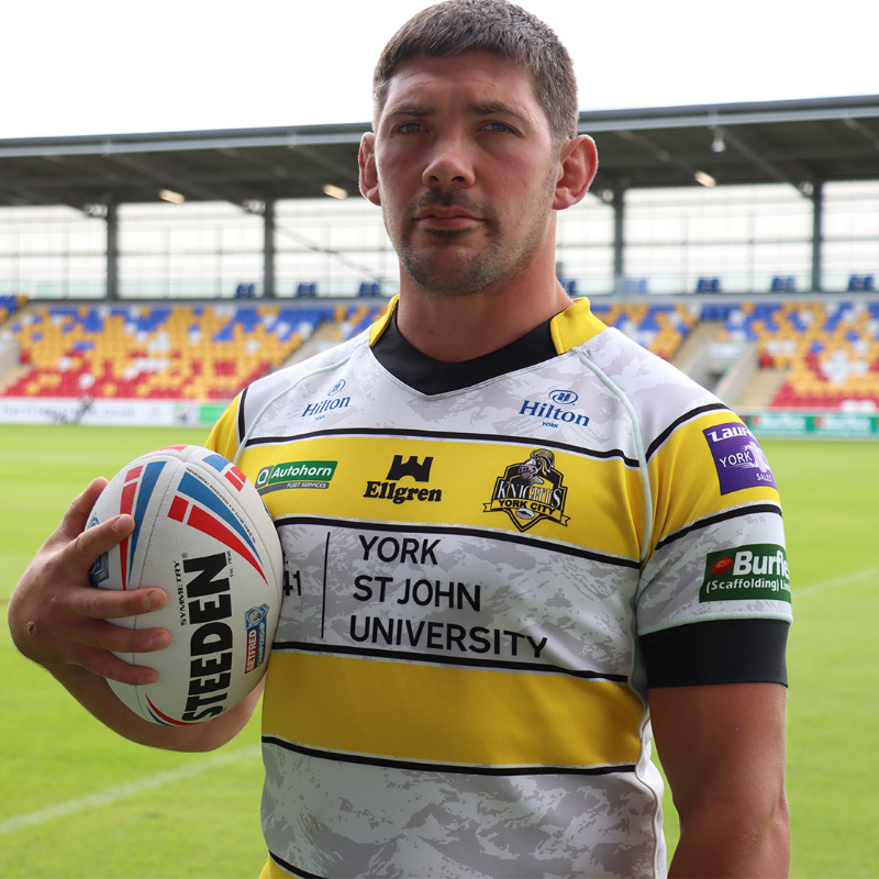 YorkRLFC's tweet photo. ✍️ The Knights are thrilled to confirm that captain @chrisclarkson00 has signed a new deal with the Club, extending his stay into 2023!

#WeAreYork⚔️