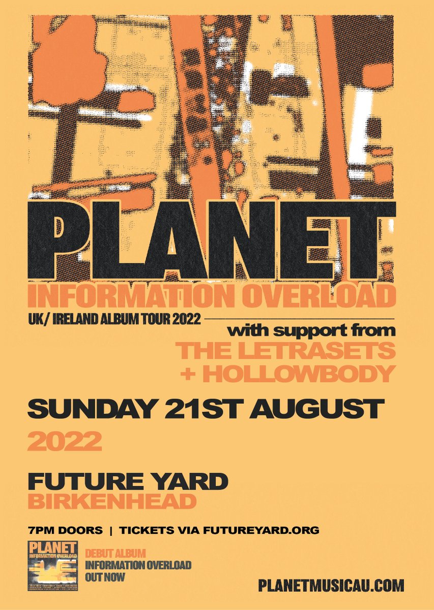 <a href="/PLANETmusicau/">PLANET</a> Get tickets to <a href="/PLANETmusicau/">PLANET</a>'s Future Yard gig below.
⇨ bit.ly/planetFY
