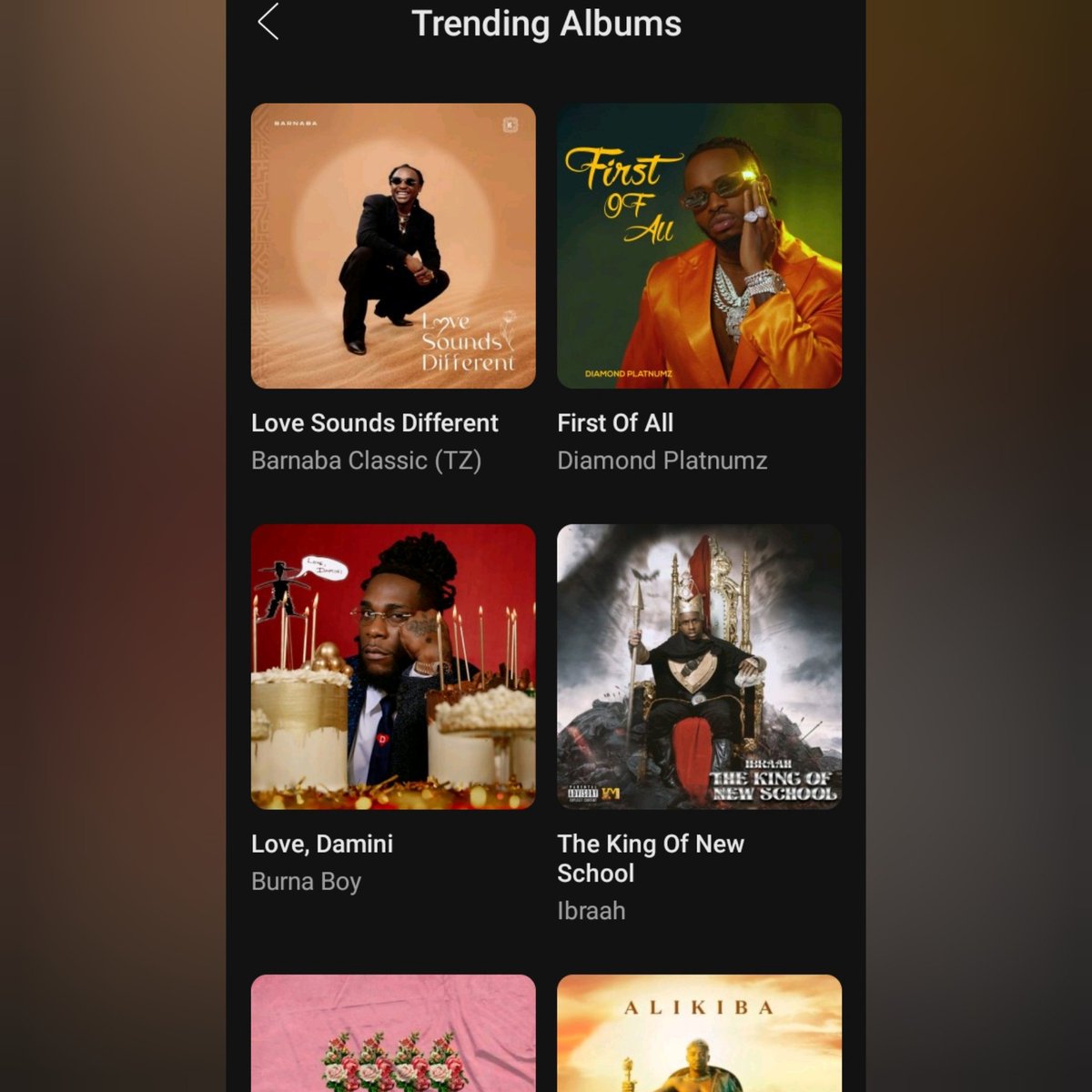 Charts_Tanzania's tweet photo. ALBUMS/EP ZINAZOONGOZA KUSIKILIZWA BOOMPLAY TANZANIA
1. #LSD Barnaba Classic
2. #FOA Diamond Platnumz
3. #LD Burna Boy
4. #TKONS Ibraah
5. #FollowersII Rayvanny
6. #OnlyOneKing Alikiba
7. #RaveRoses Rema
8. #Maturity Nandy
9. #Playboy FireBoyDML
10. #FOAAcoustic DiamondPlatnumz https://t.co/M5UjxVbDaR