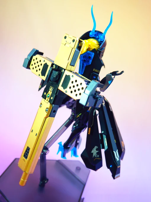 バレットナイツ エクソシスト・ウィドウ完成しましたM.S.G2つも入ってるみたいなキットでしたが思ってたよりスムーズに出来上がりました。ヨカッタ…#メガミデバイス#コトブキヤ 