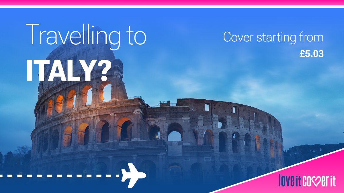 loveitcoverit's tweet image. Explore the streets of Italy with comprehensive insurance starting from £5.03. 

#Travel #loveitcoverit #Italy #adventure