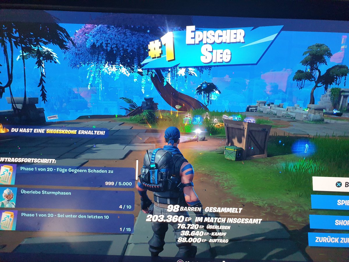 Meine erste Runde Fortnite, gleich 3 kill mit kamehameha gemacht 🤣