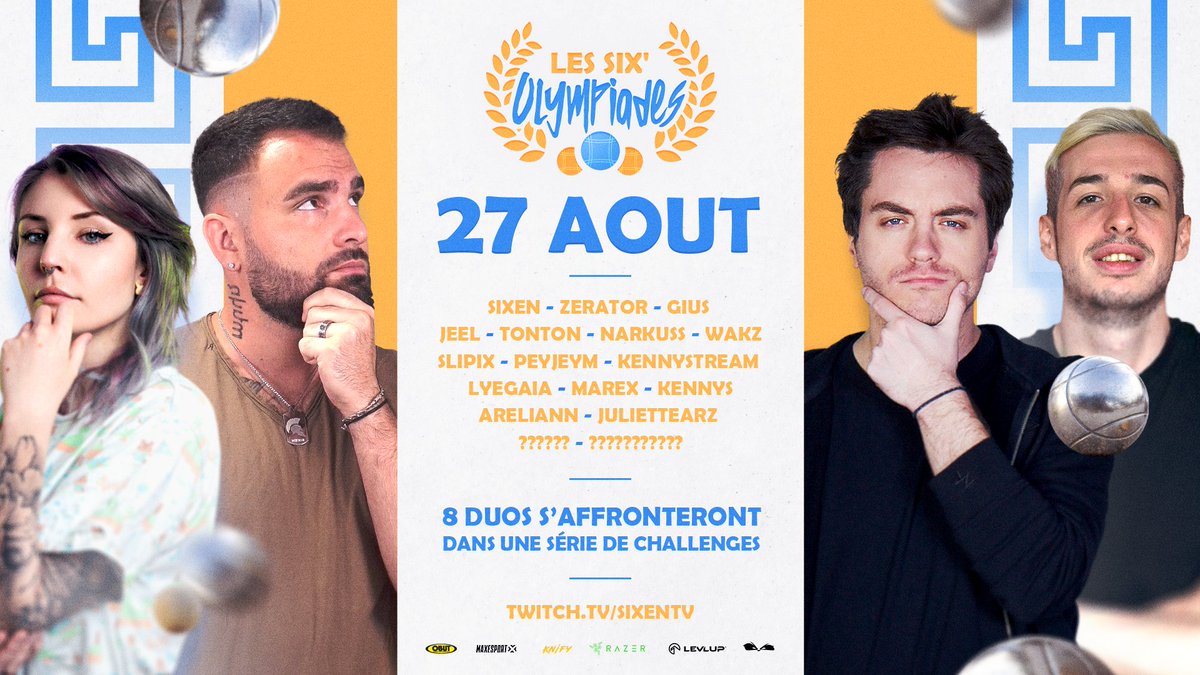 SixenFR's tweet photo. C'est avec un immense plaisir que je vous annonce la journée des SIX'OLYMPIADES le samedi 27 août 🏖️

Du soleil, de la pétanque, de la bonne humeur seront  au rendez-vous, 8 duos incroyables vont s'affronter à travers des challenges très sudistes. 🏅

Venez nombreux ! 🫡 https://t.co/RkGPFSs4GY