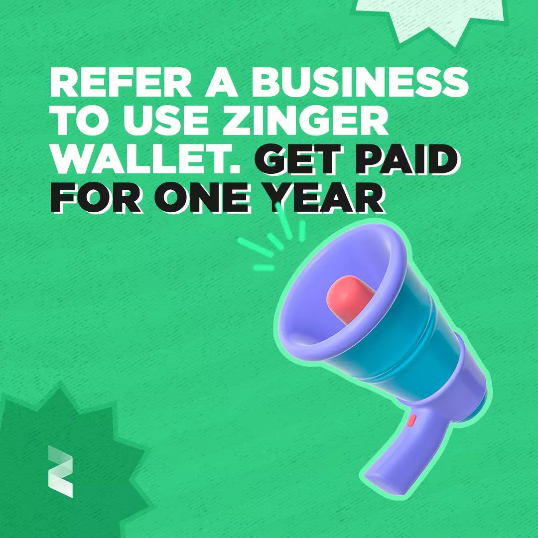 zingerwallet's tweet photo. INTRODUCING THE ZINGER REFER AND EARN PROGRAM

This your opportunity to transform your income.

Refer businesses near you to use Zinger Wallet for their everyday transactions and get paid on every transaction that the businesses do for the next one year.

#ZingerReferandEarn https://t.co/uoDLU6VrD3