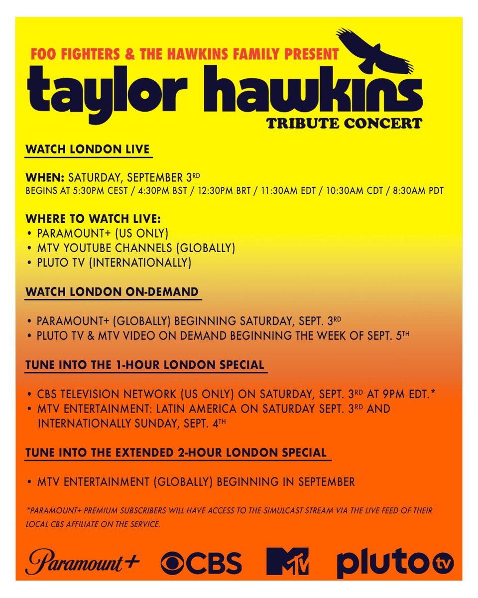 Taylor Hawkins Tribute Concert Update: How to watch live from @wembleystadium