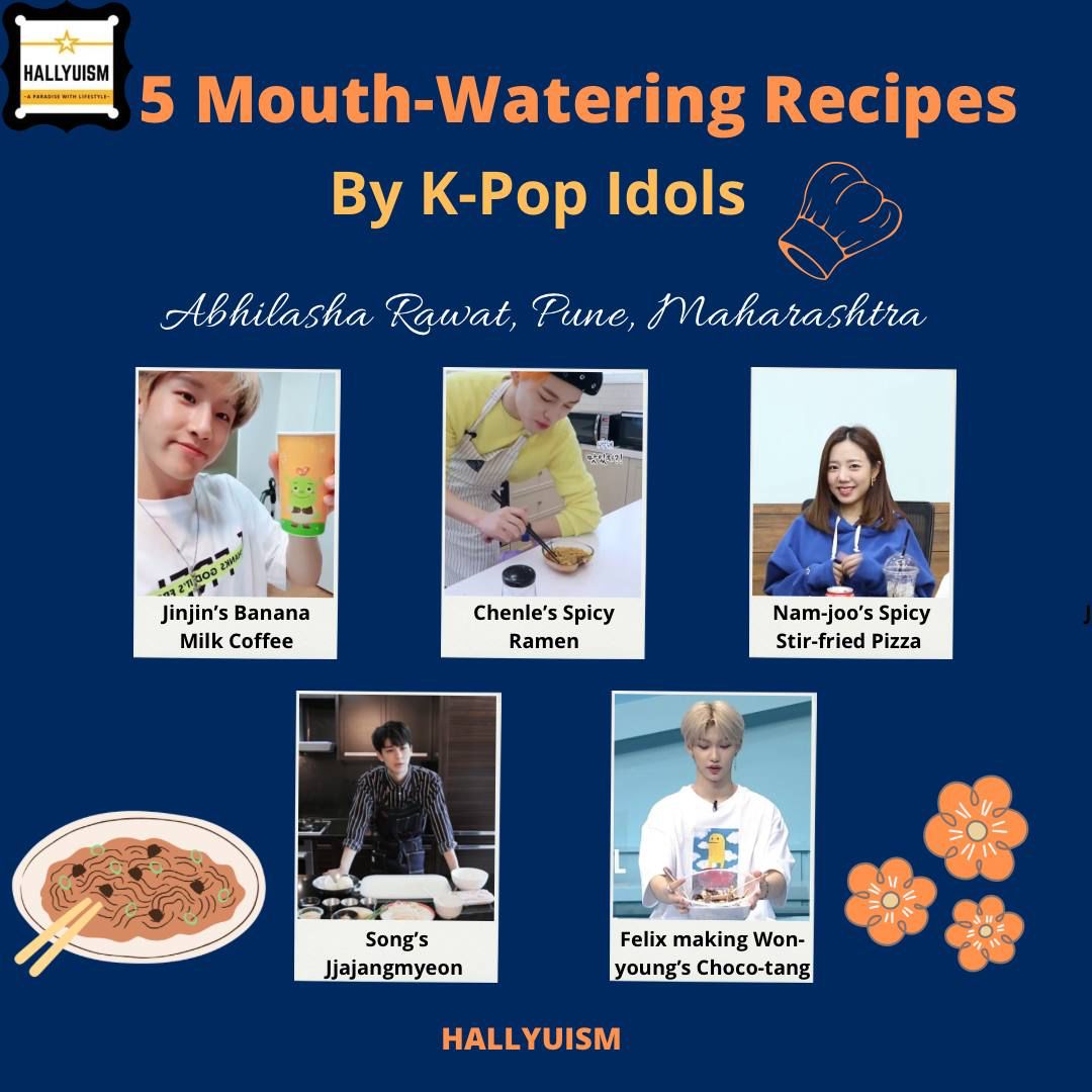 Hallyuism_India's tweet photo. Ever wonder what your favourite K-Pop idols eat during their cheat days? Even though idols have strict diets, it does not stop them from indulging in unique, sometimes weird, and tasty food!

Written by: Abhilasha Rawat, Pune, Maharashtra

🔗: https://t.co/t2v6sqkEQr https://t.co/bisByPZBjY