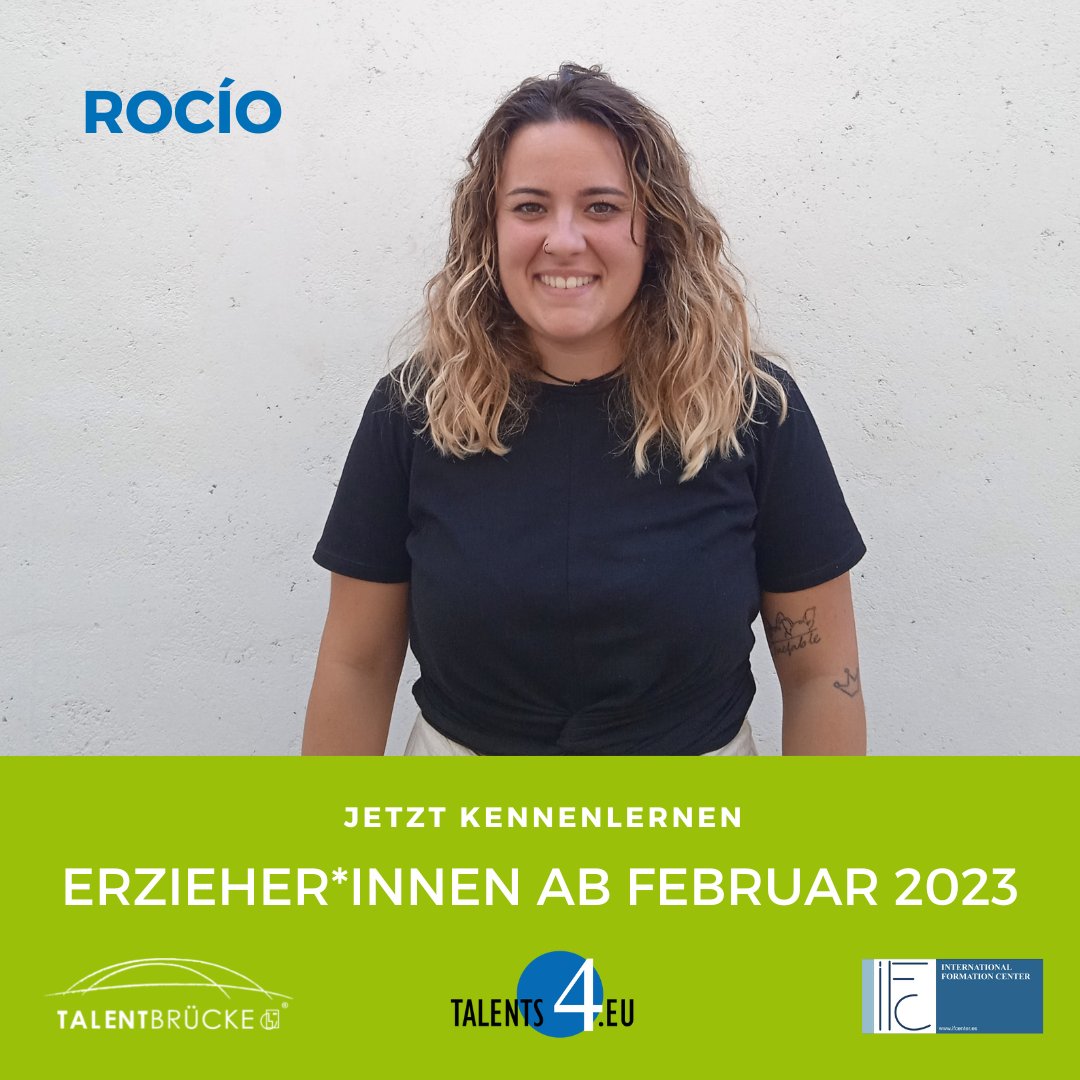 Verstärkung gesucht? Finden Sie Rocío! Die neue Fachkraft für Ihre Kita ab Februar 2023!
Sprechen Sie uns an!

talents4.eu

<a href="/IFCenter/">IF Center</a>
#Fachkräfte #Erzieher #Erzieherin #Kita #Kindergarten
#Mitarbeiter #Jobs #Unternehmen #Business #Spanien #Deutschland #Recruiting