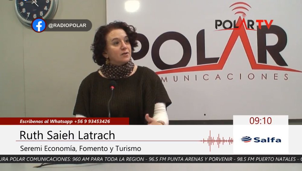 RadioPolar's tweet photo. 🔴La Seremi de economía, fomento y turismo Ruth Saieh junto al periodista @VladimiroMimica 🎙️ en #BuenosdiasRegion
Puedes verlo en https://t.co/oqjv2AsFzL
#Puq #Economía #FeriaPyme #MagallanesChile #Patagonia https://t.co/8MaMni0oRc
