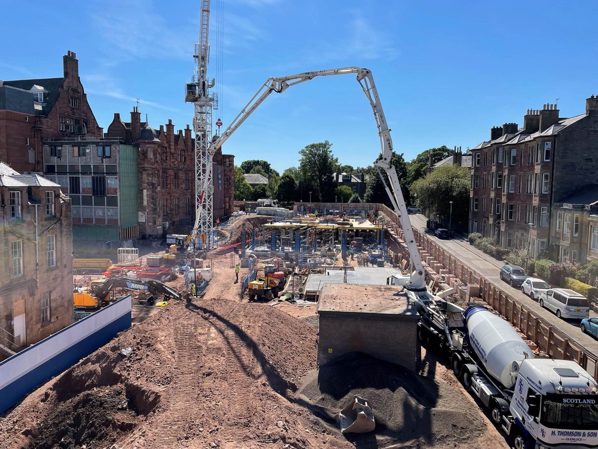 Superstructure is now underway at our student accommodation scheme in Edinburgh. Well done to the team who encountered a few challenges in the ground 👏