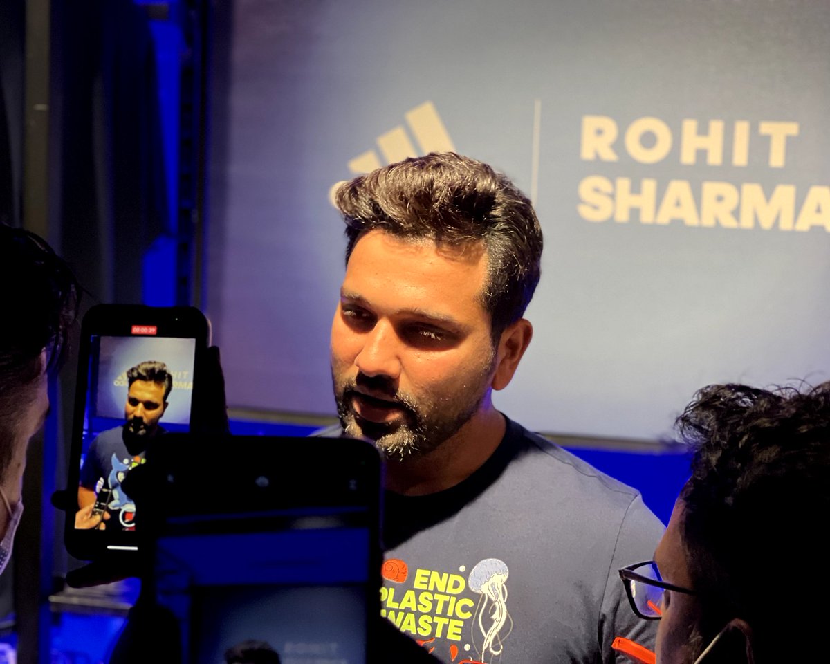 crazee_rohitian's tweet photo. @ImRo45 from the @adidas launch event today 😍🔥🌊
More BTS coming soon! 
#RohitSharma #Adidas https://t.co/wKZ6AX5m8v