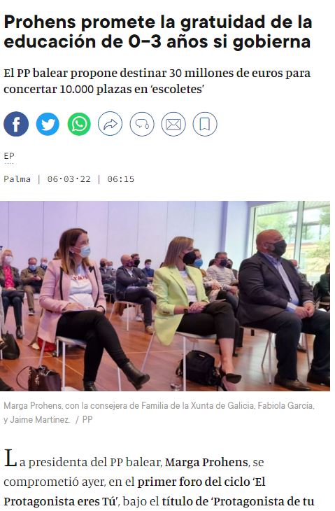 MargaProhens's tweet photo. Ni per a tot el cicle.
Ni per a totes les escoletes.
Ni per a totes les famílies.
No és una mesura de conciliació. 
És una mesura d'improvisació.

👉 Demanam a @F_Armengol  que  copiï (bé) la proposta de @PPBalears de gratuïtat 0-3 per a tothom. https://t.co/qlNGqJIV7g