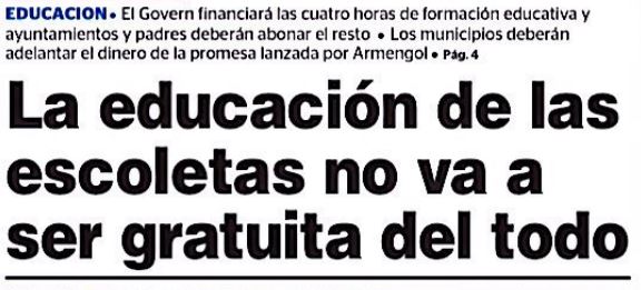 MargaProhens's tweet photo. Ni per a tot el cicle.
Ni per a totes les escoletes.
Ni per a totes les famílies.
No és una mesura de conciliació. 
És una mesura d'improvisació.

👉 Demanam a @F_Armengol  que  copiï (bé) la proposta de @PPBalears de gratuïtat 0-3 per a tothom. https://t.co/qlNGqJIV7g