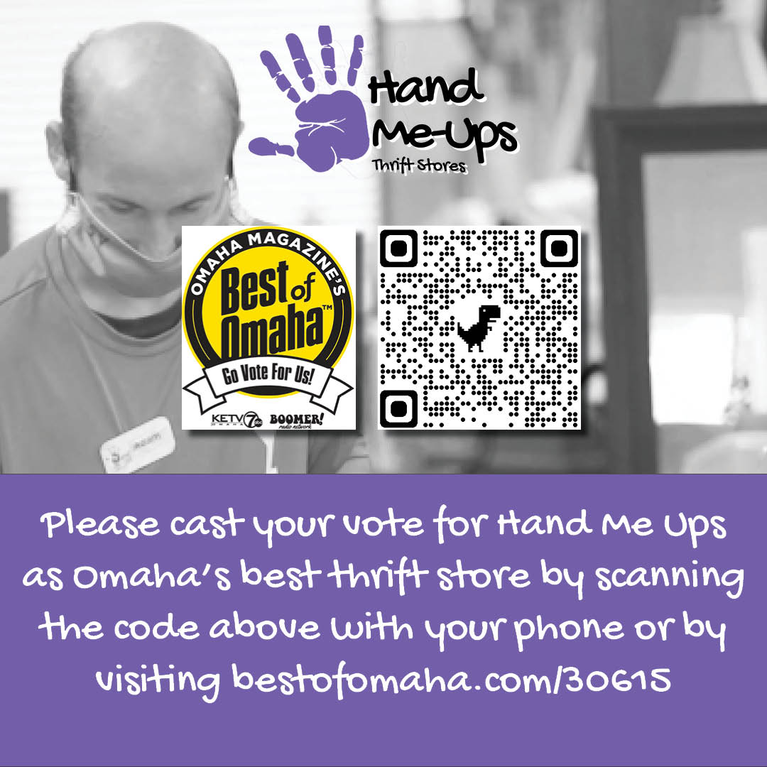 HandMeUpsNe's tweet image. If you haven't cast your vote for Hand Me Ups as Omaha's best thrift store, there's still time! Please vote today by visiting bestofomaha.com/30615!
#bestofomaha #thrifting #omaha