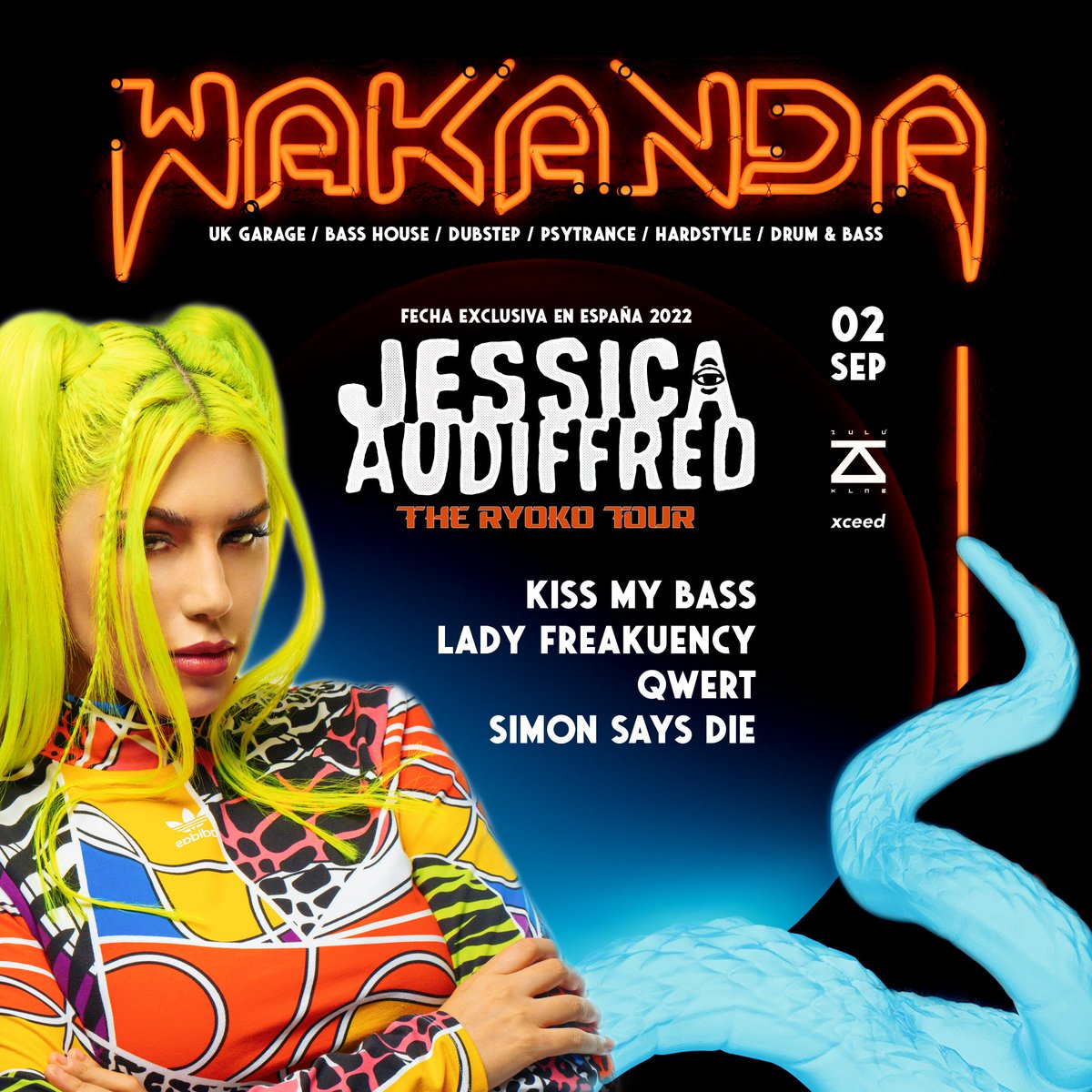 🛡️🐉 CARTEL COMPLETO 🐉🛡️

LA REINA DEL BASS <a href="/JessicaAudifred/">Jessica Audiffred</a> LUCHARÁ EL 2/09 POR NUESTRO MUNDO 💥🐾

+ 3 guerreras Saiyan 🔥🔥🔥
🔸 <a href="/KISSMYBASSdub/">KISS MY BASS</a>
🔸 <a href="/neula13/">LadyFreakuency</a>
🔸 <a href="/QWERT90s/">QWERT •••♡</a>
Y la fusión @ssdbass ✨

Reunimos las bolas de dragón 🟠 Shenron 🐲 cumplió nuestro deseo 💫
🎫 Link en bio