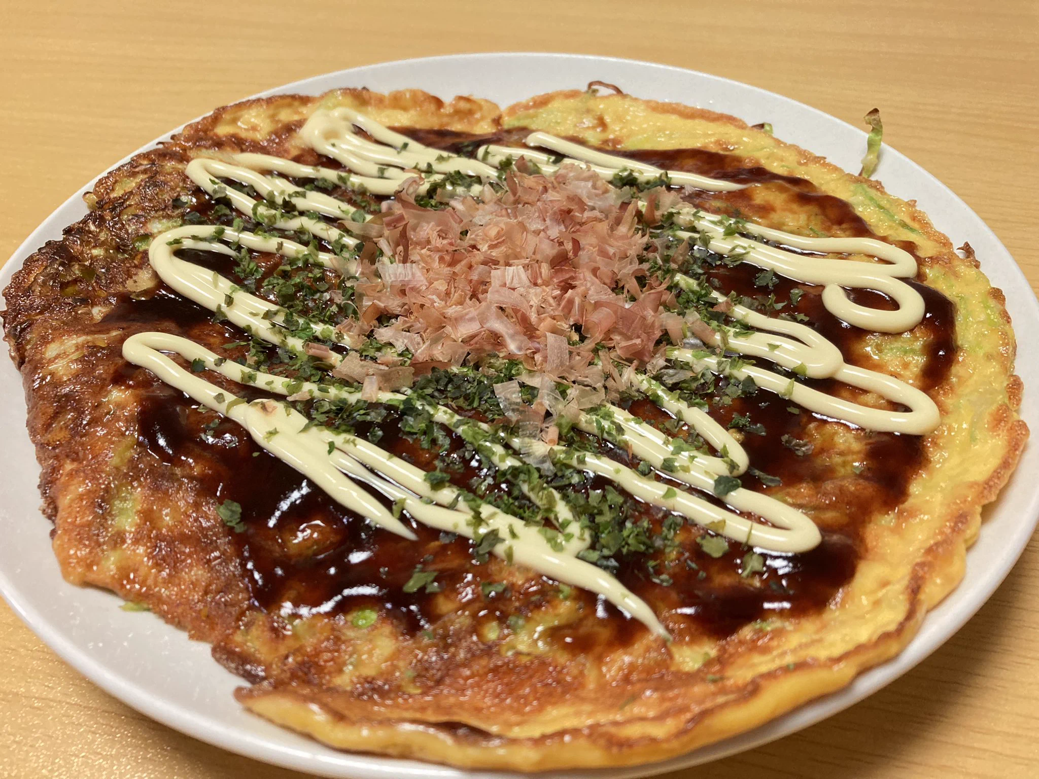 キャベツと卵だけでお好み焼き風料理が美味しそうだ‼